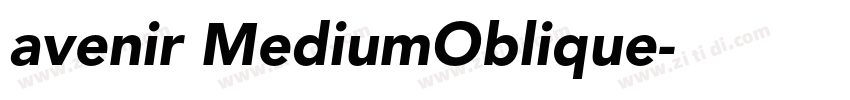avenir MediumOblique字体转换